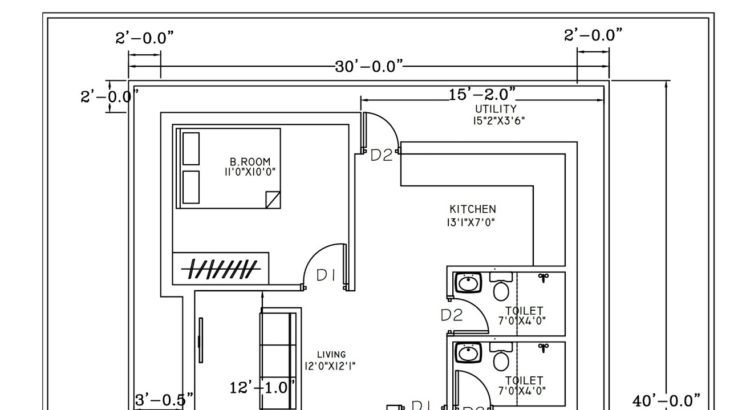 900 square feet west face house plan with north face main door