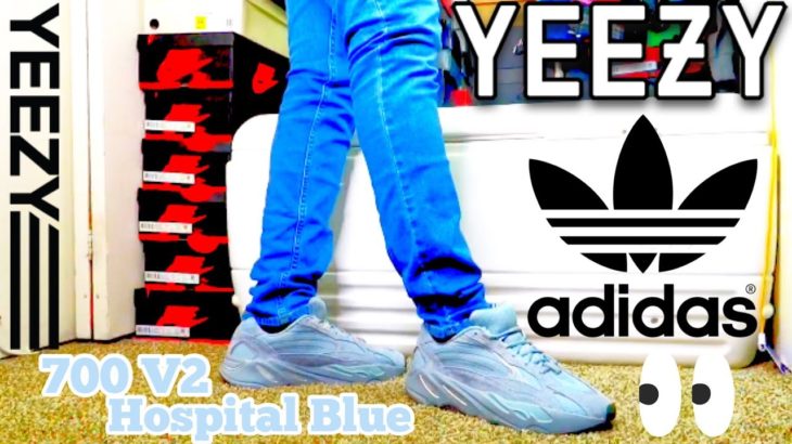 ADIDAS YEEZY BOOST 700 V2 “HOSPITAL BLUE” ON FEET REVIEW.