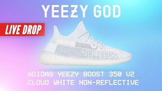 Adidas YEEZY Boost 350 V2 Cloud White LIVE STREAM How to Buy Yeezy Supply Release Drop NONREFLECTIVE