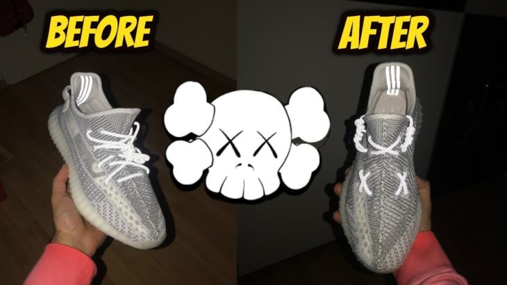 HOW TO LACE YEEZYS ‘KAWS’ STYLE *STEP BY STEP*