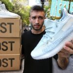 REFLECTIVE ADIDAS YEEZY 350 V2 CLOUD WHITE SHOCK RELEASE! WE GOT 3 PAIRS!