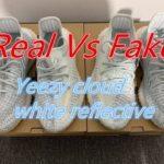 Real VS Fake comparison yeezy boost 350 v2 cloud white reflective