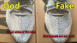 Real vs Fake Yeezy 350 V2 Cloud White Comparison Review