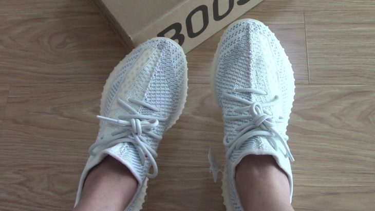 YEEZY 350 V2 CLOUD WHITE ON FOOT REVIEW