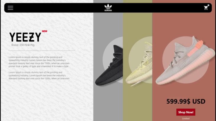 Yeezy Page Prototype [Web UI Design] By MiguelAC