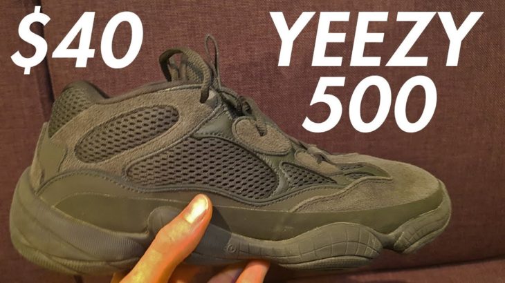 $40 YEEZY 500 UTILITY BLACK From BM Lin | Review, On Foot |