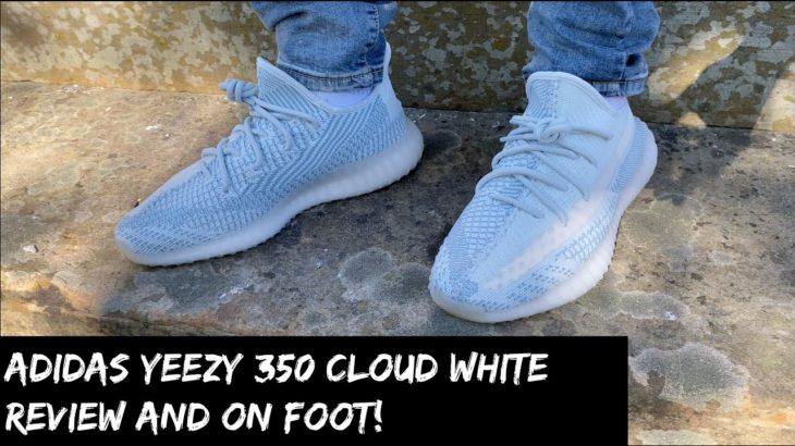 ADIDAS YEEZY 350 V2 BOOST CLOUD WHITE REVIEW + ON FOOT