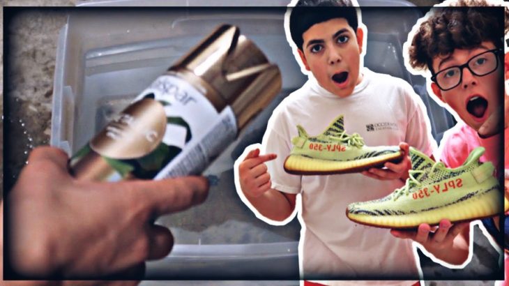 CREATING THE FIRST EVER GOLD YEEZY!!! *YEEZY HYDRO DIP*