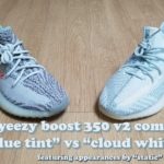 Cloud White vs Blue Tint Adidas Yeezy Boost 350 v2 Comparison Review