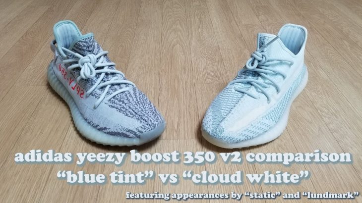Cloud White vs Blue Tint Adidas Yeezy Boost 350 v2 Comparison Review