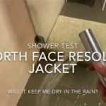 Shower Test North Face Resolve Jacket shot on iPhone 11 Pro Max
