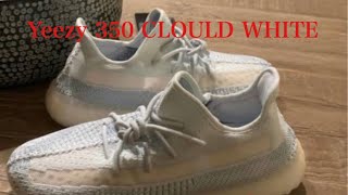 YEEZY 350 V2 CLOUD WHITE ON FEET AND REVIEW