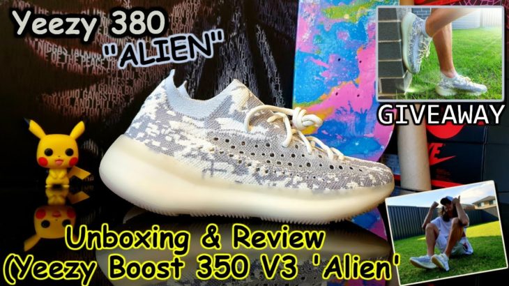Yeezy 380 ‘Alien’ | GIVEAWAY | review & unboxing (yeezy 350 v3 alien)