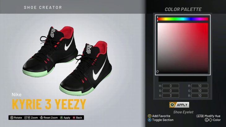 NBA 2K20 Shoe Creator – Nike Kyrie 3 Custom “Yeezy”