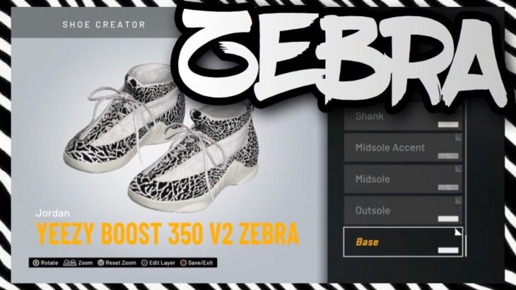 NBA 2K20 Shoe Creator – Yeezy Boost 350 V2 “Zebra”