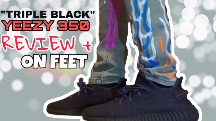 ADIDAS YEEZY BOOST 350 V2 TRIPLE BLACK NON-REFLECTIVE ON FEET REVIEW