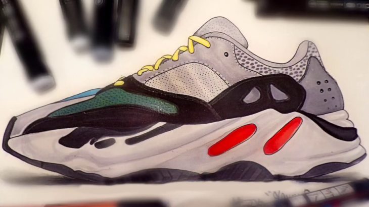 DRAWING -ADIDAS YEEZY BOOST 700 WAVE RUNNER