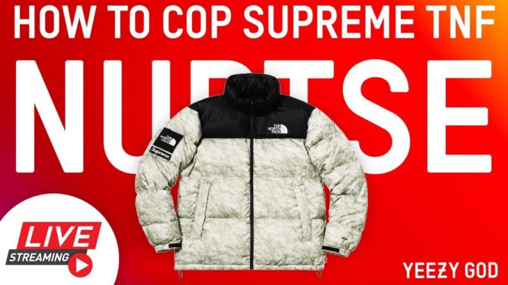 How to Cop Supreme TNF The North Face Paper Print Nuptse Jacket Live Stream Supreme Week 18 FW19