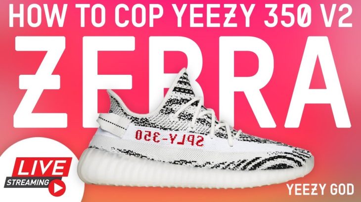 How to Cop adidas Yeezy Boost 350 V2 ZEBRA WHITE/CORE BLACK/RED Yeezy Supply Shock Drop LIVE STREAM