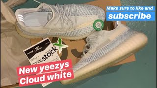 Yeezy Cloud White Stock X UnBoxing!