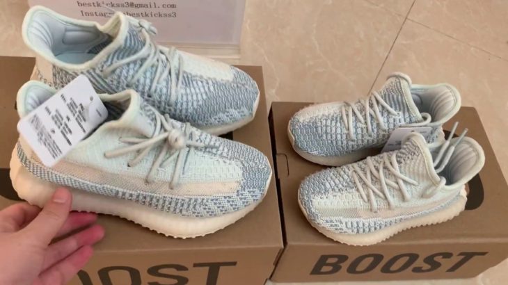 Infant Adidas Yeezy Boost 350 V2 Cloud White Non Reflective Kids Baby Real Boost