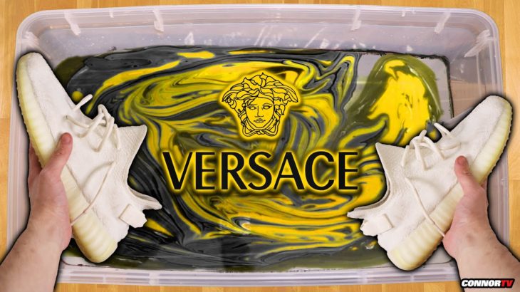 HYDRO Dipping Yeezys – VERSACE Custom Shoes (Crazy)
