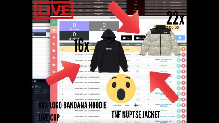 Supreme Bandana Box Logo Hoodie and The North Face Paper Nuptse Live Cop – W/ Cybersole F3ather Sieu