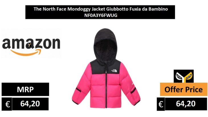The North Face Mondoggy Jacket Giubbotto Fuxia da Bambino NF0A3Y6FWUG