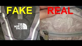 Real vs Fake North Face bag. How to spot counterfeit North Face backpacks
