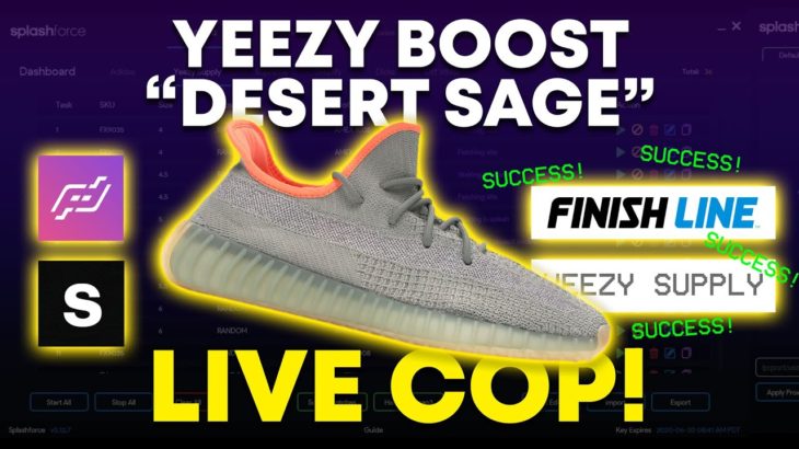 Sneaker Bot Live Cop! Yeezy 350 Desert Sage | Project Destroyer & Splash Force
