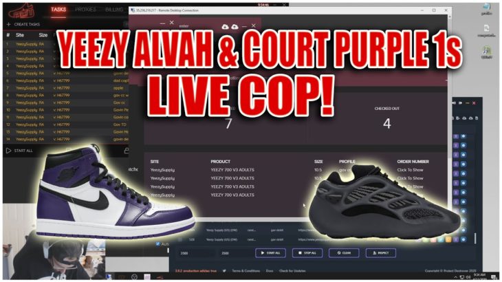 YEEZY 700 v3 ALVAH & JORDAN 1 COURT PURPLE 2.0 LIVE COP! (WE FRIED!)
