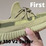 First Look! Adidas Yeezy 350 V2 Sulfur Unboxing and on Feet FY5346