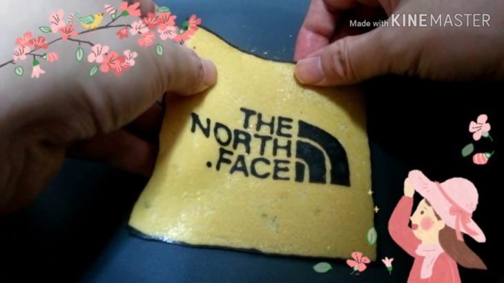 THE NORTH FACE logo pancake art 노스페이스 팬케이크 아트