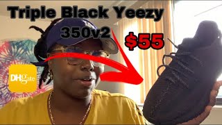 Triple Black Yeezy 350 V2 Non Reflective |Dhgate Alternative