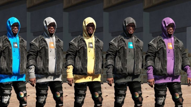 Gta5 mod : THE NORTH FACE Hoodie pack