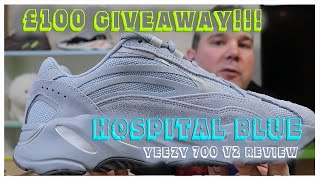 £100 GIVEAWAY!!! | YEEZY 700 V2 ‘HOSPITAL BLUE’ REVIEW