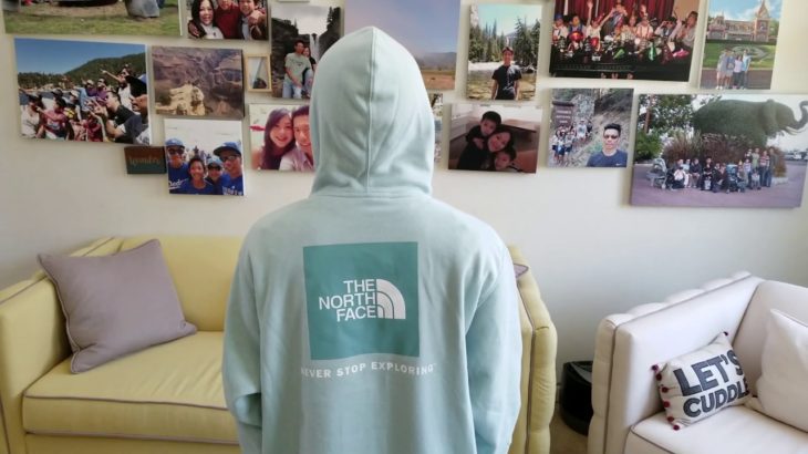 The North Face Red Box Blue Haze Pullover Hoodie + On Body! 3 29 2019