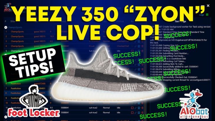 Yeezy Zyon LIVE COP w/ SETUP TIPS! ANB WhatBot SplashForce | Sneaker Bot CLUB