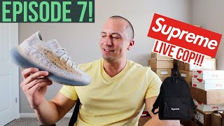 Episode 7! Supreme Week 5 Live Cop! Canvas Backpack + Yeezy 380 Pepper Unboxing + On Feet!