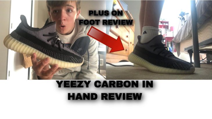 Adidas Yeezy 350 V2 “Carbon” In Hand Review, Unboxing, and ON FOOT REVIEW!