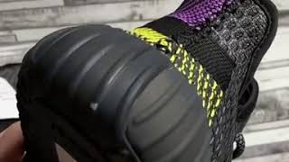 Adidas Yeezy Boost 350 V2 черные фиолетовые рефлективные шнурки