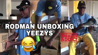 Dennis Rodman Unboxing adidas Yeezy Unreleased Like a SAVAGE!