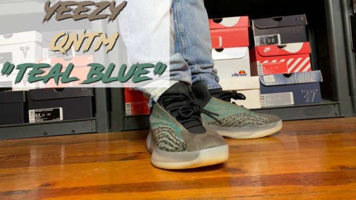 HONEST REVIEW OF THE YEEZY QNTM “TEAL BLUE”!!! YEEZY QNTM “TEAL BLUE” REVIEW & ON FOOT IN 4K!!!