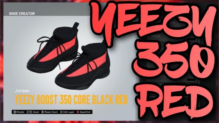 HOW TO MAKE Yeezy Boost 350 V2 “Core Black Red” IN NBA 2K21! NBA 2K21 Shoe Creator