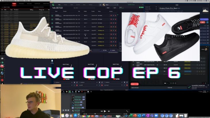 Live Cop Ep 6 – Supreme Air Force 1 Restock, Yeezy 350 Natural, Union Unboxing!