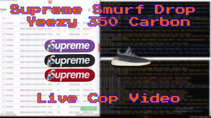 Supreme Smurf Skateboard Decks + Yeezy 350 Carbon Live Cop
