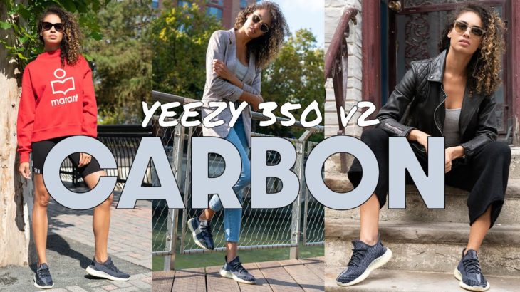 YEEZY 350 CARBON ON FOOT REVIEW and STYLING HAUL: The Best Yeezy 350 Colorway of 2020!