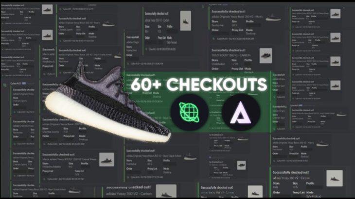 Yeezy 350 Carbon Live Cop! | 60+ Checkouts | Using Cybersole and AdeptAIO beta!