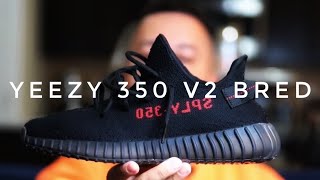 ADIDAS Yeezy 350 V2 BRED REVIEW AND ON FEET!