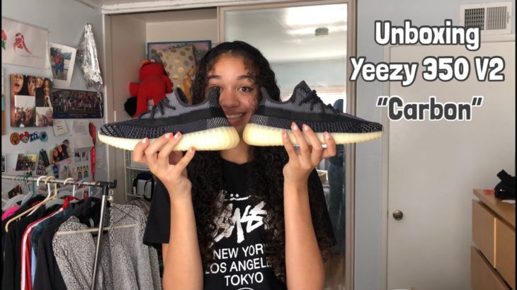Unboxing the yeezy 350 V2 “carbons”